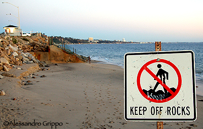 The Pacific Ocean in Pacific Palisades, Los Angeles